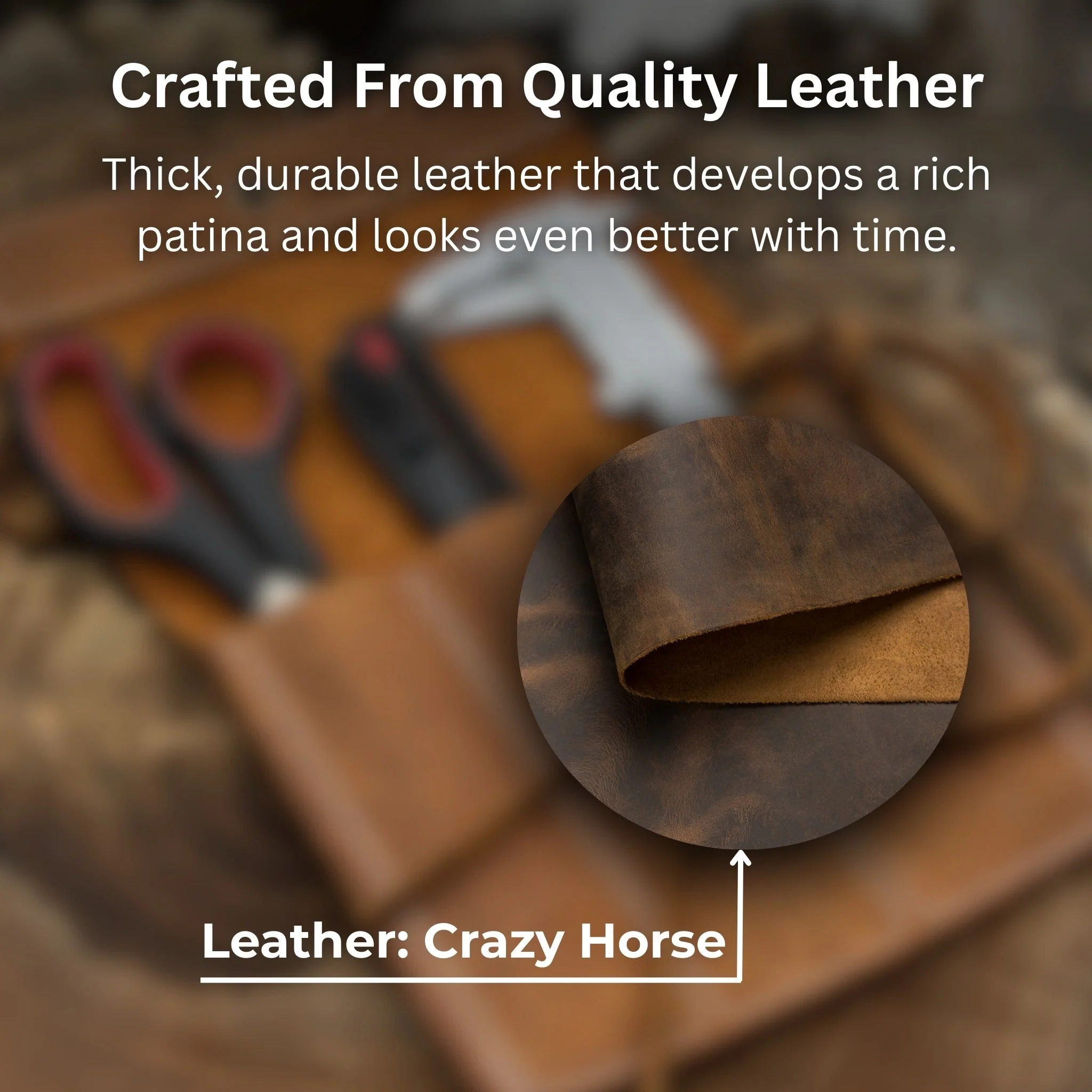 10 Pocket Leather Chisel Roll - Image 5