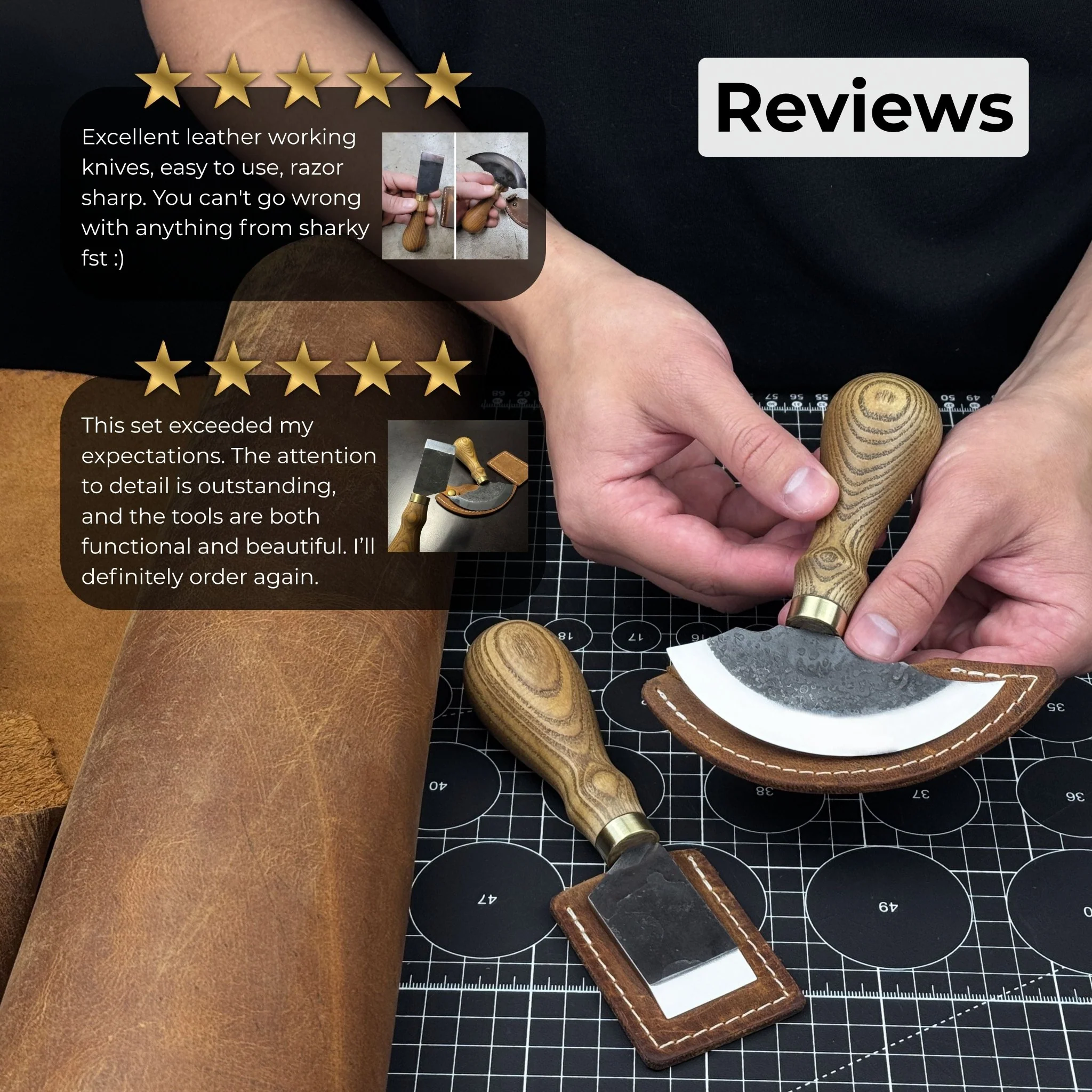 2-Piece Rounded and Straight Leather Knife Set - Image 11