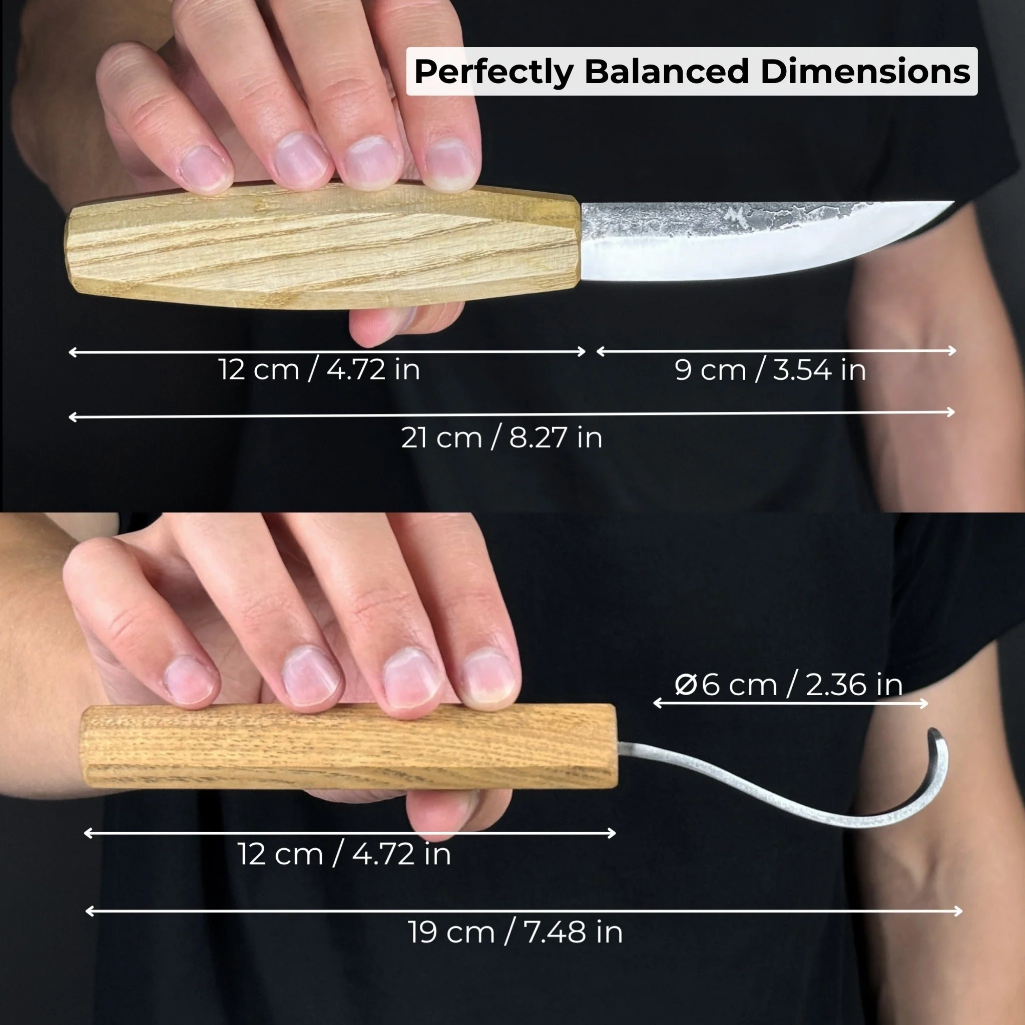 2-Piece Wooden Spoon Carving Set - Image 6