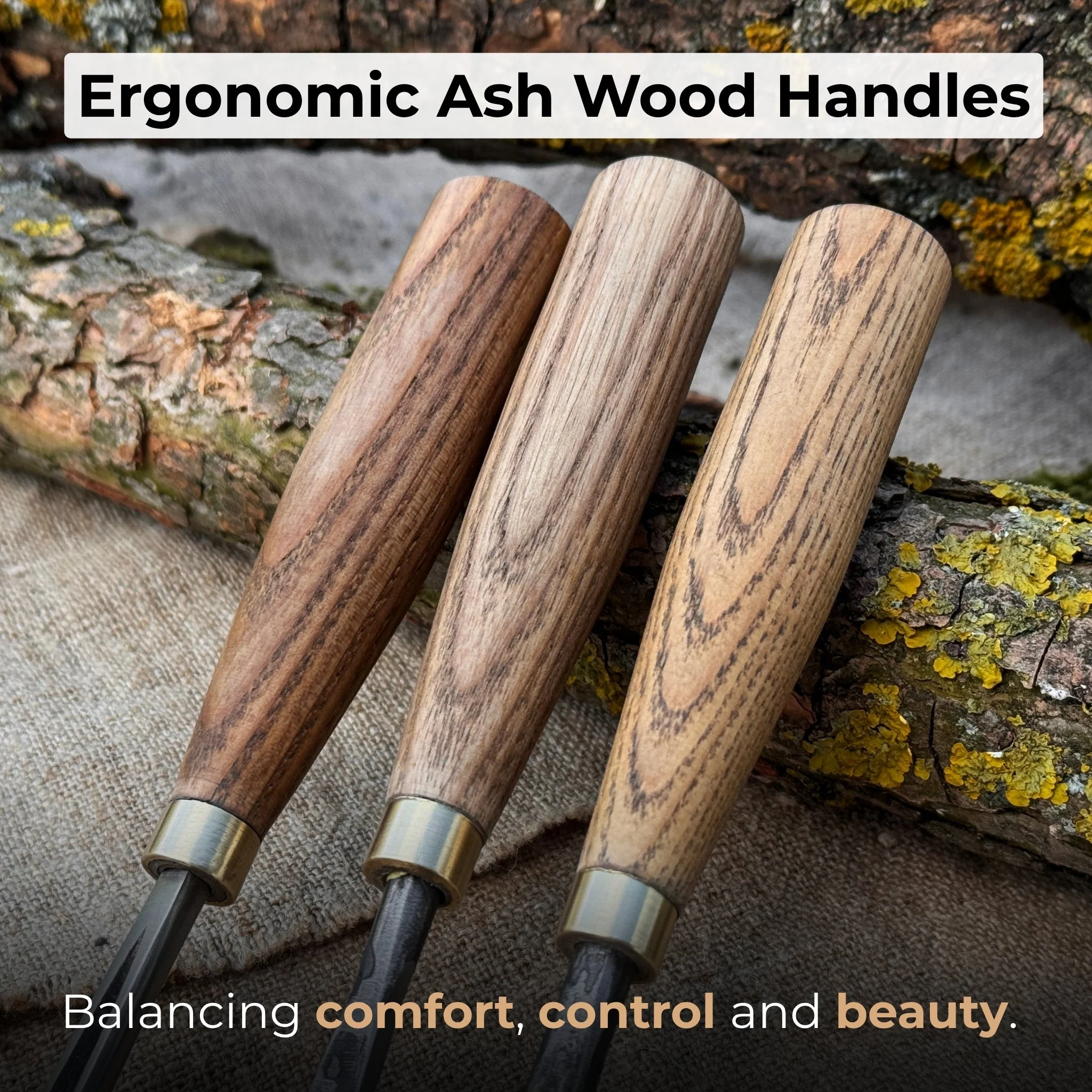 3-Piece Wood Carving Chisel & Gouge Set - Image 4