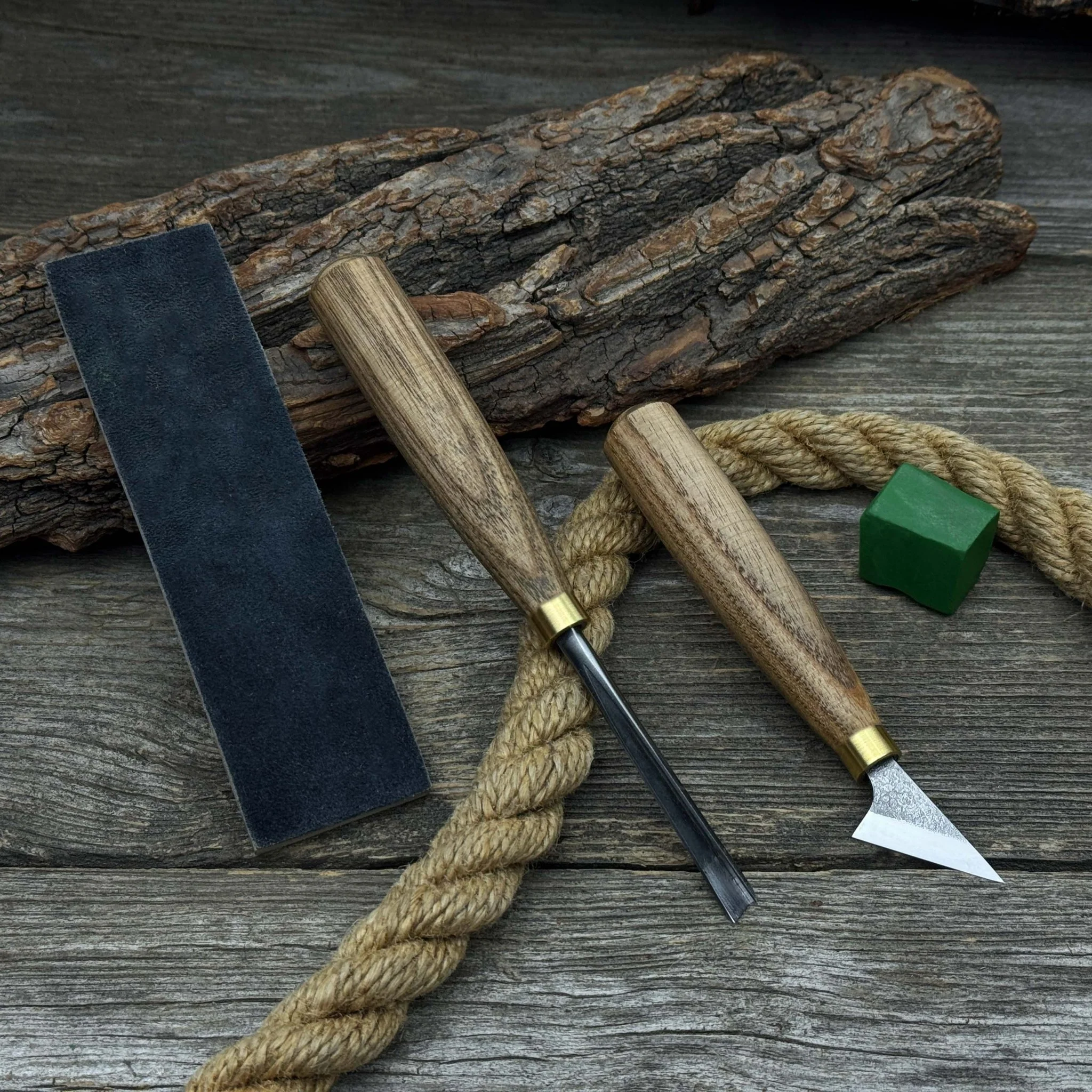 3-Piece Wood Carving Tool Set with Leather Case - Image 9