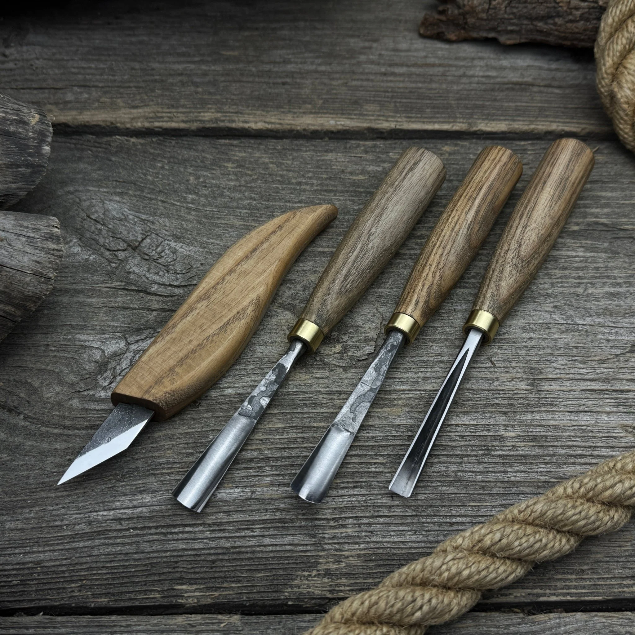4-Piece Carving Knife, Chisel & Gouge Set - Image 2