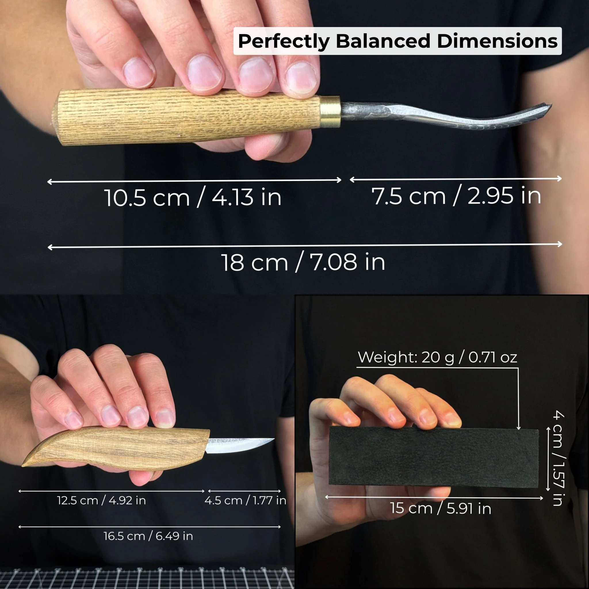 5-Piece Wood Carving Tool Set with Sharpening Board & Leather Case - Image 7