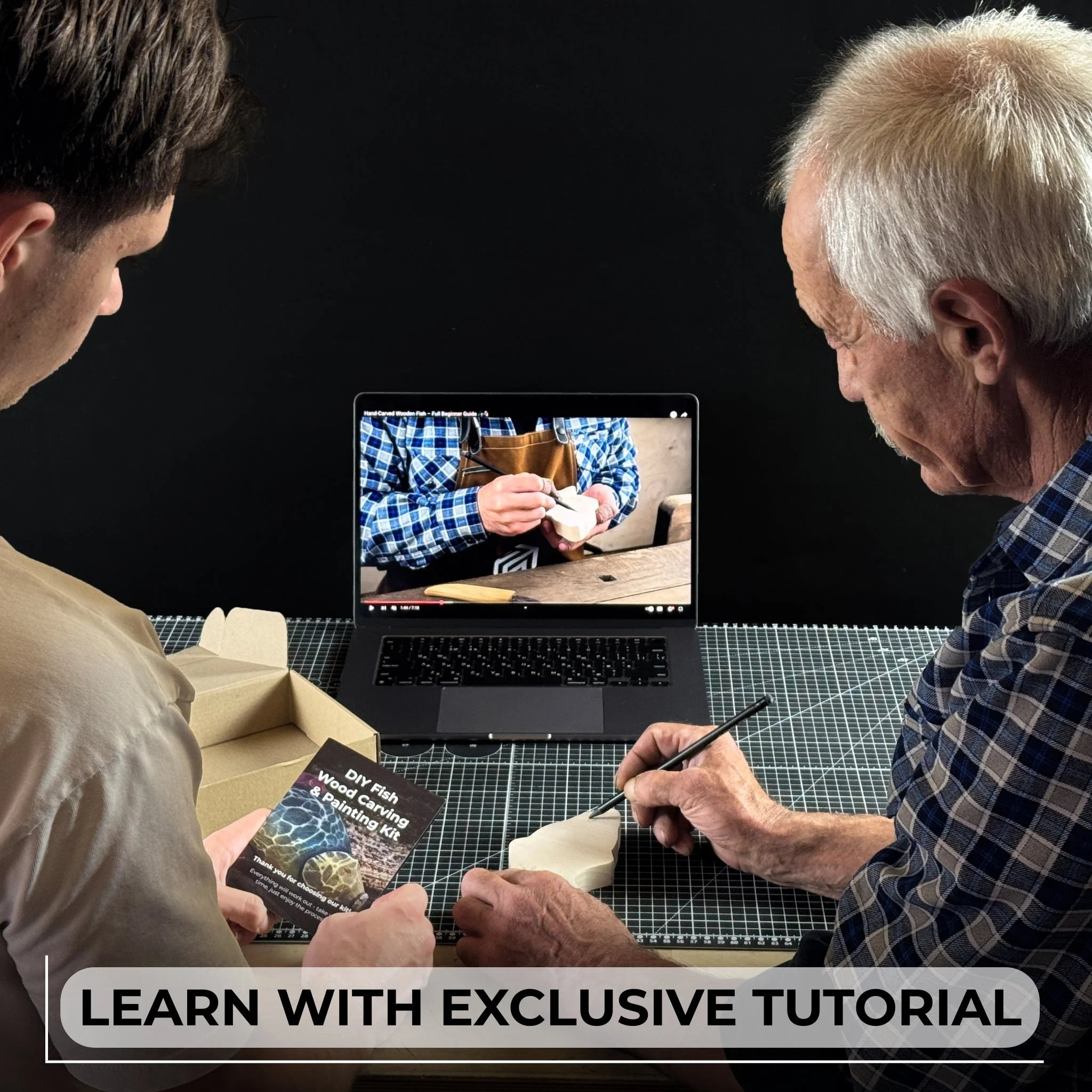 DIY Fish Wood Carving & Painting Kit – Beginner Whittling Set with Video Tutorial - Image 5
