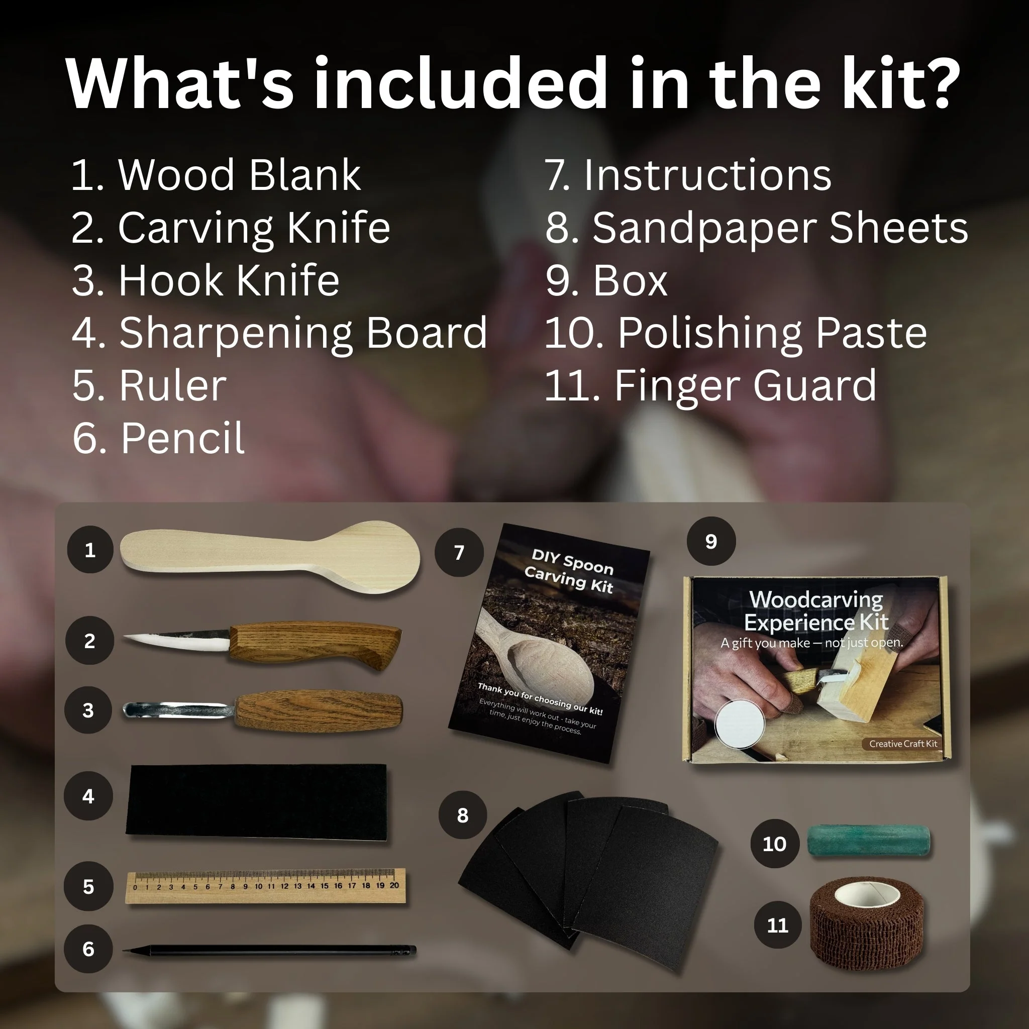 DIY Wood Carving Kit – Spoon Making Set for Beginners - Image 2