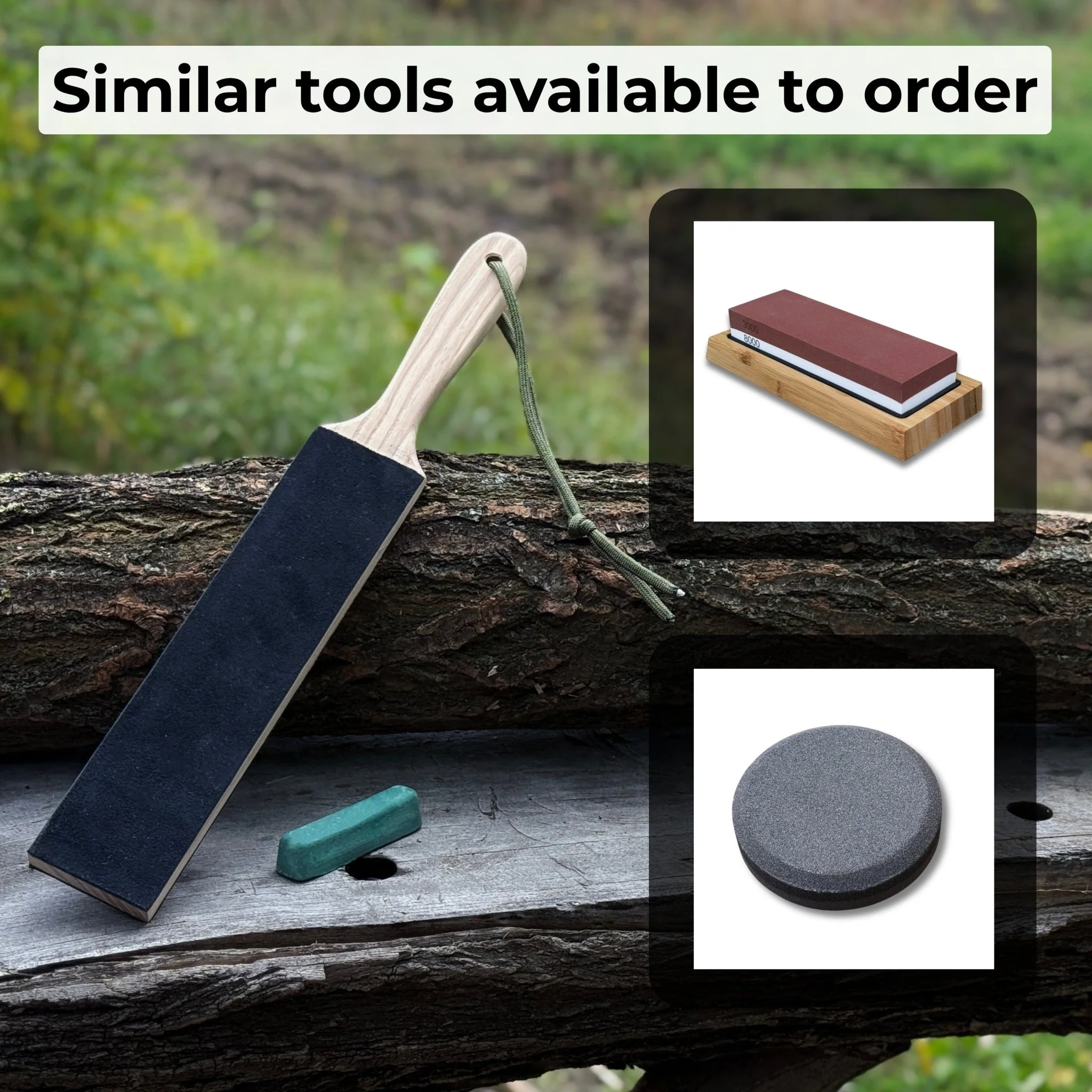 Double-Sided Leather Sharpening Strop with Polishing Paste - Image 11
