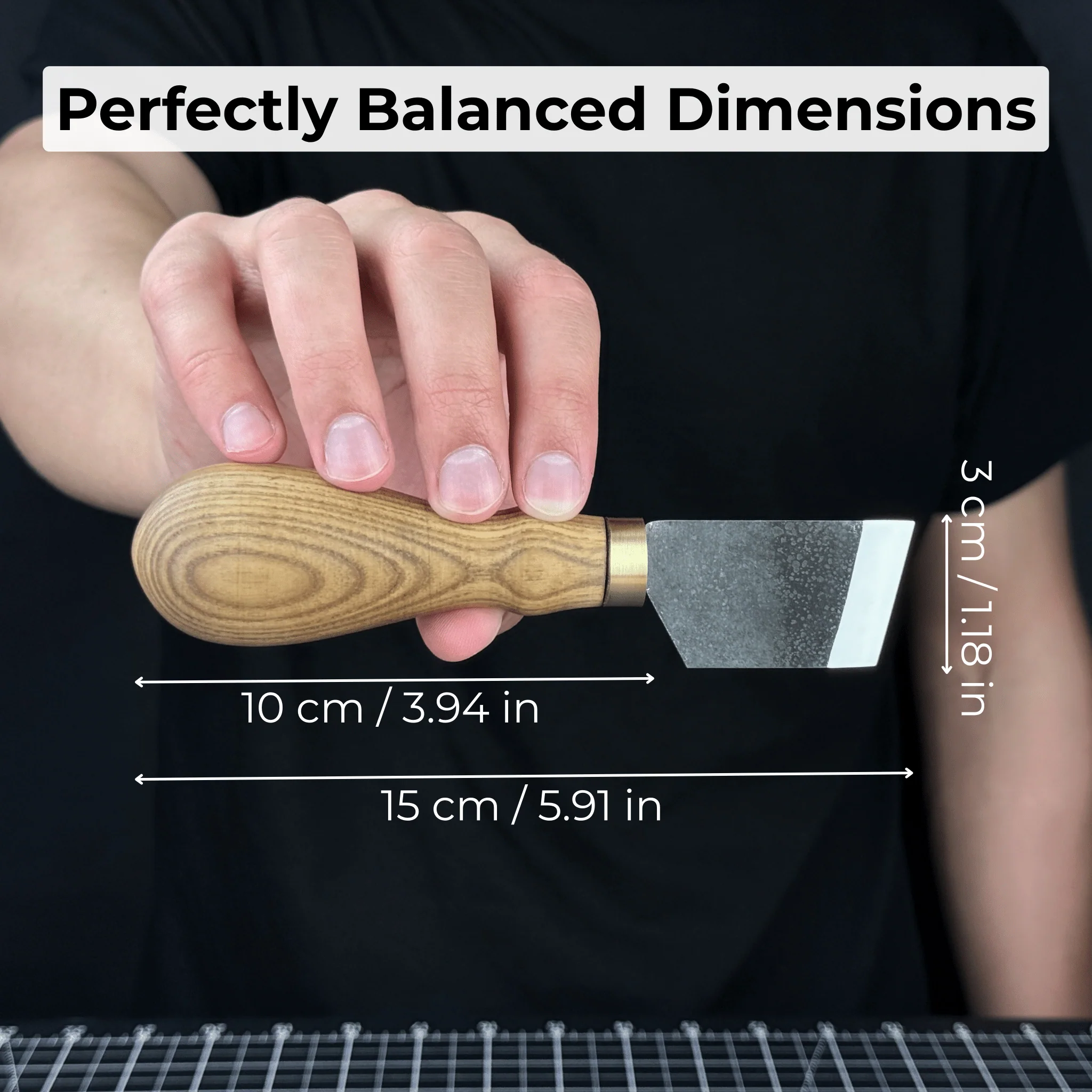 Angled Leather Skiving Knife, 3 cm (1.18 inches) - Image 6