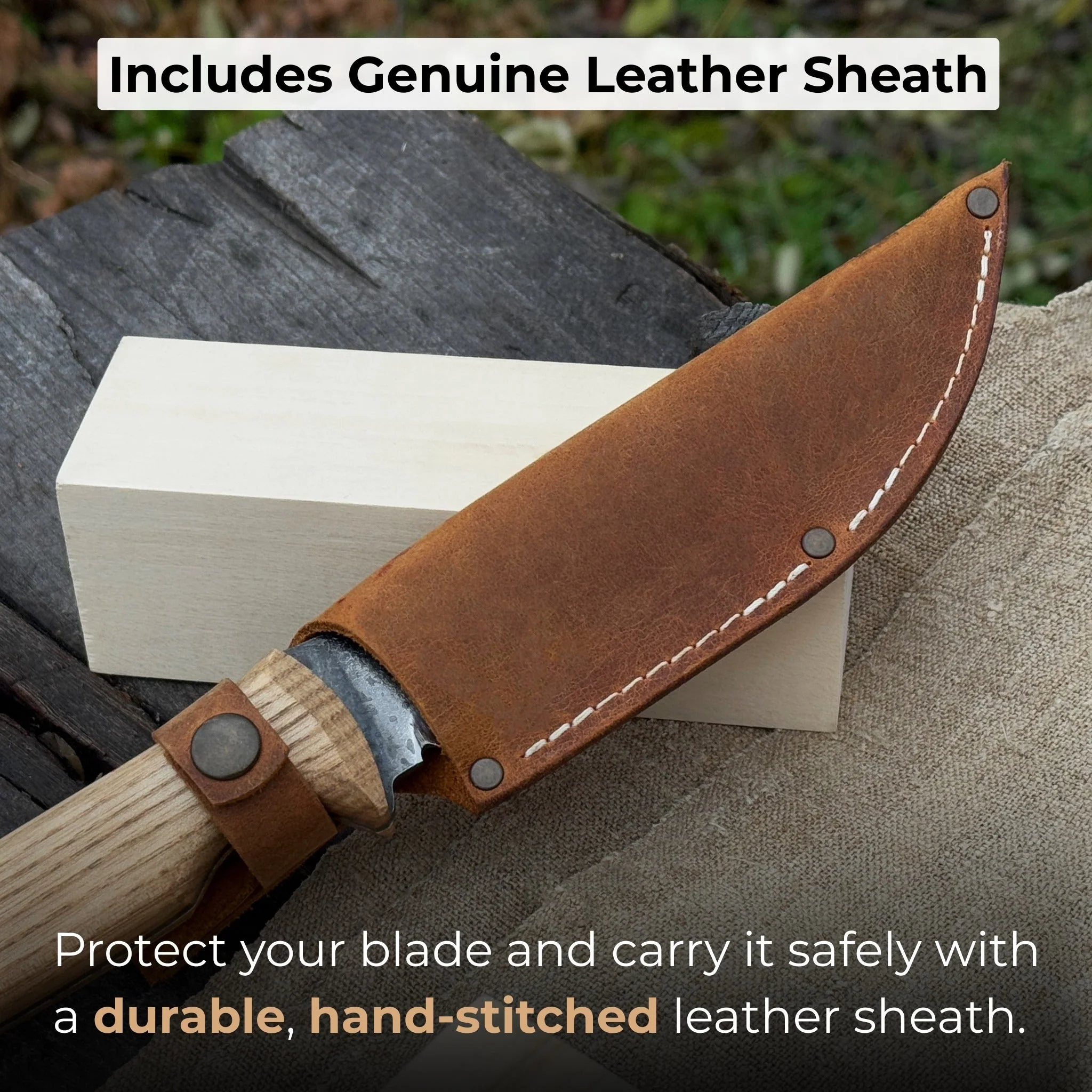 Hand-Forged Bushcraft Knife, 12 cm (4.72 inches) - Image 4