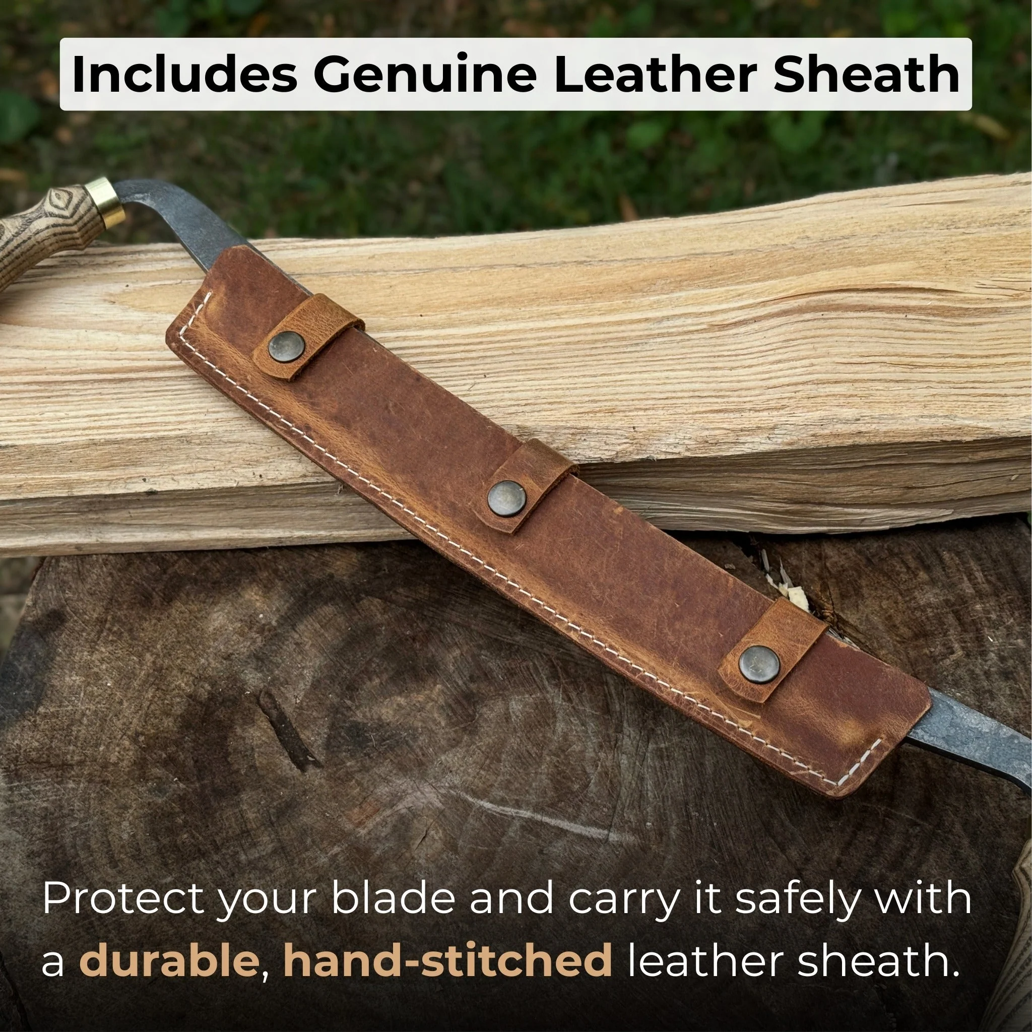 Curved Draw Knife (Push/Pull Shave), 25.5 cm (10 inch) Cutting Edge - Image 4