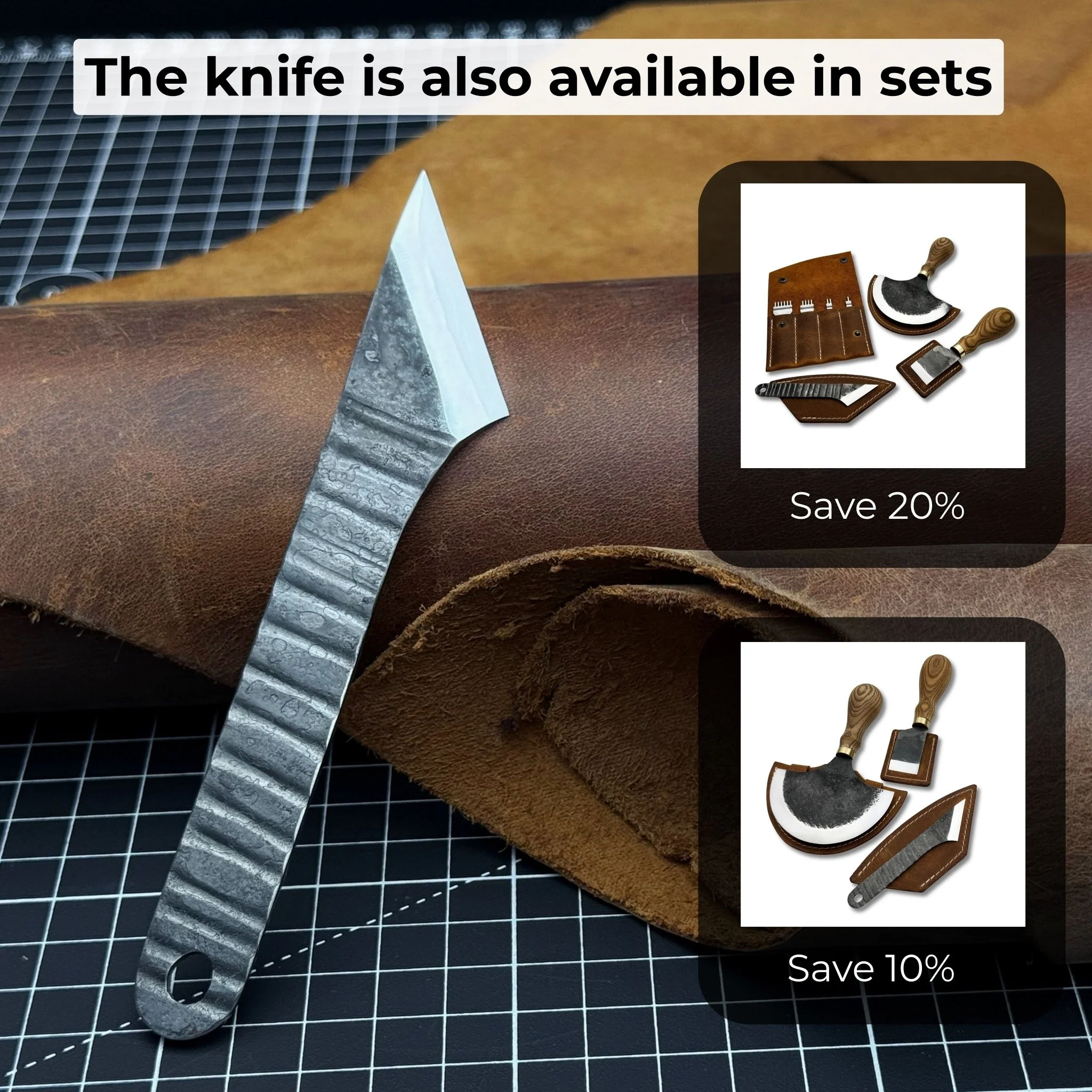 Hand-Forged Kiridashi Knife, 14 cm (5.51 inches) with Leather Sheath - Image 11