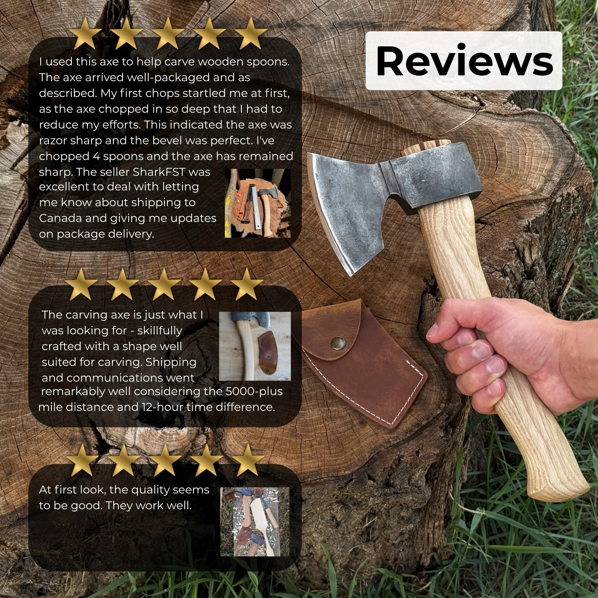 Small Carving Axe, 0.65 kg (1.43 lb) - Image 11