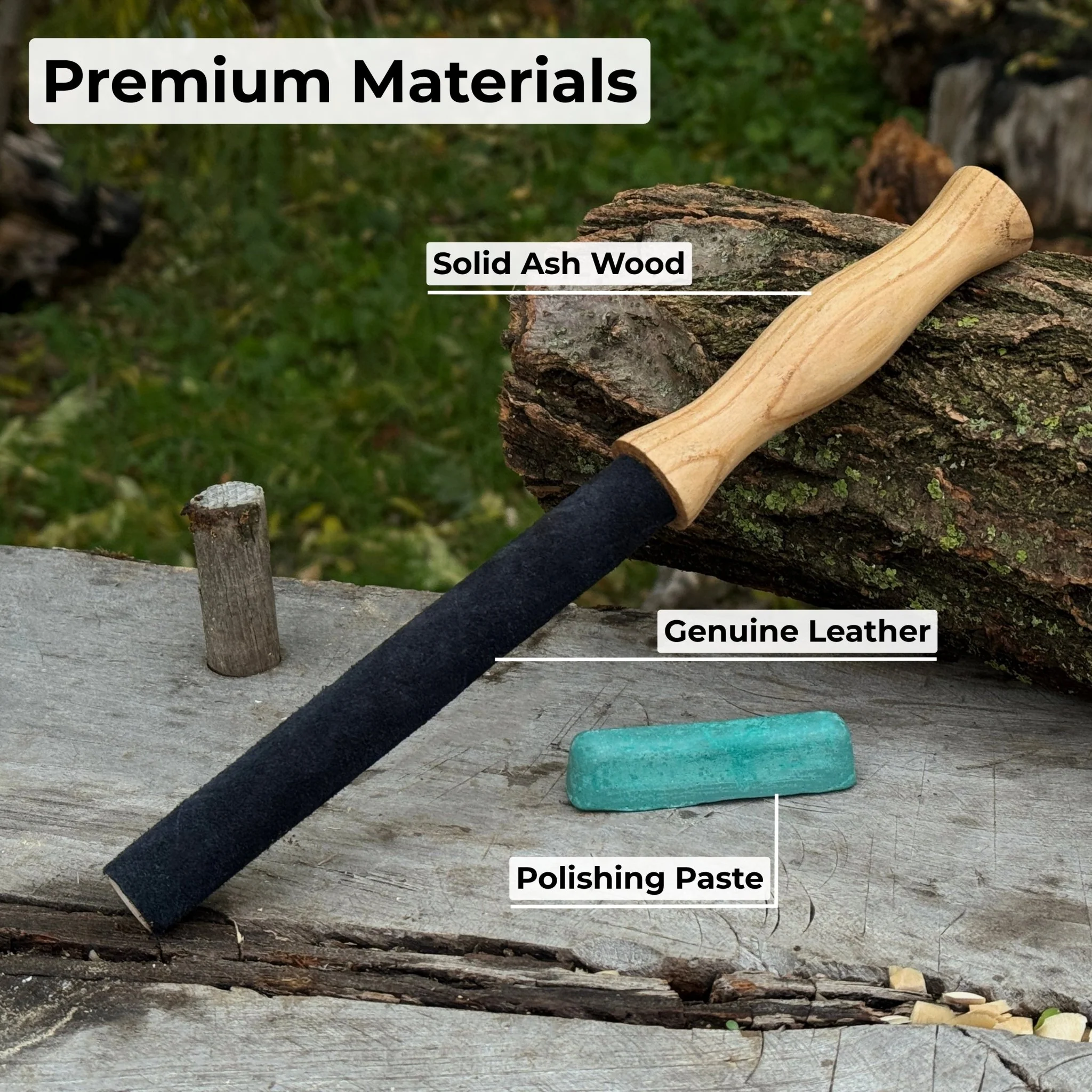 Round Leather Strop For Knife Sharpening - Image 4