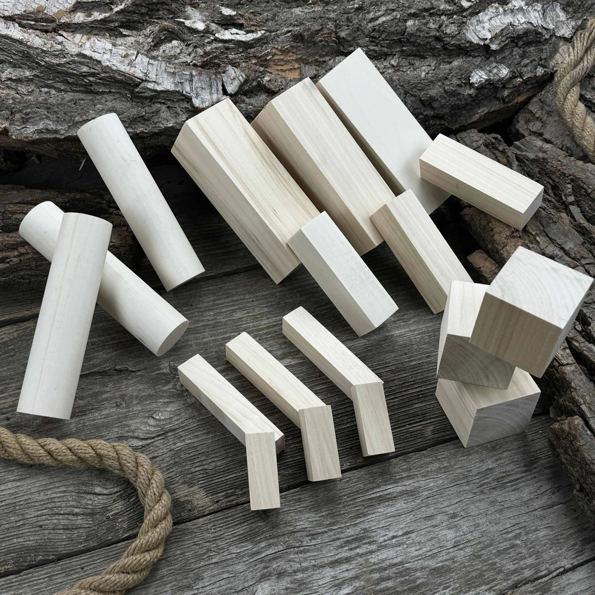 Set of 18 Assorted Linden Wood Carving Blanks - Image 6