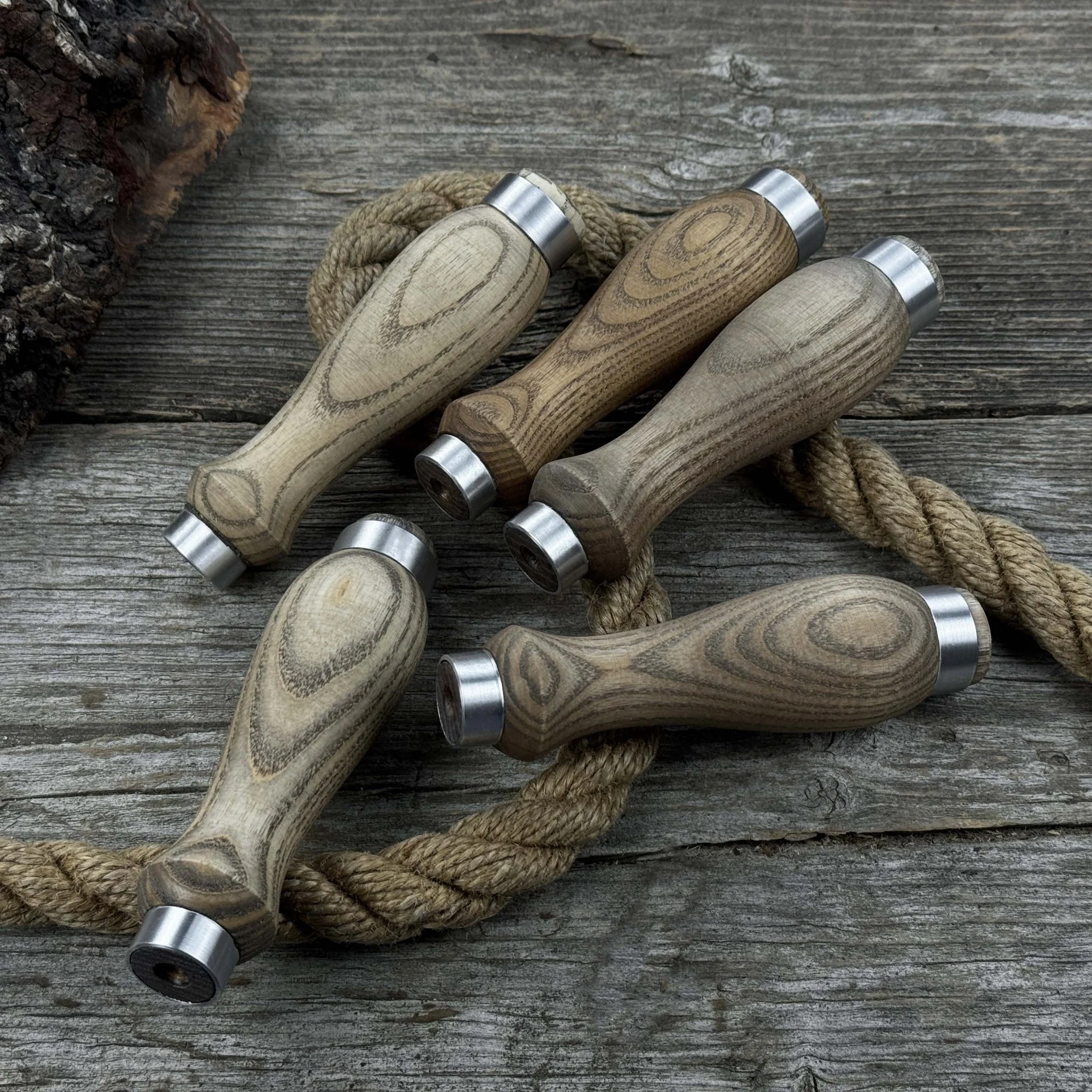 Set of 5 Ash Wood Replacement Handles - Image 4