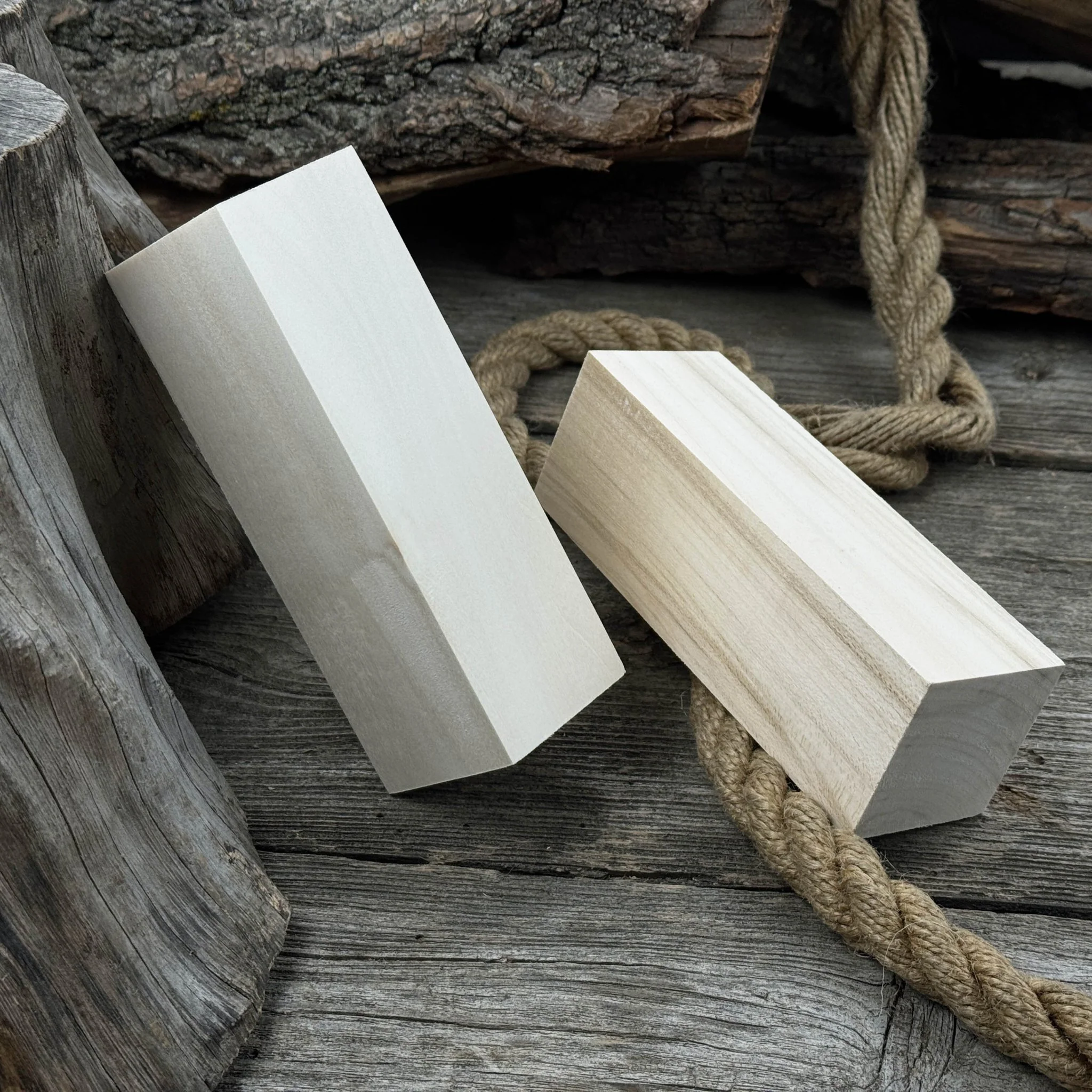 Set of 6 Large Linden Wood Carving Blanks - Image 3