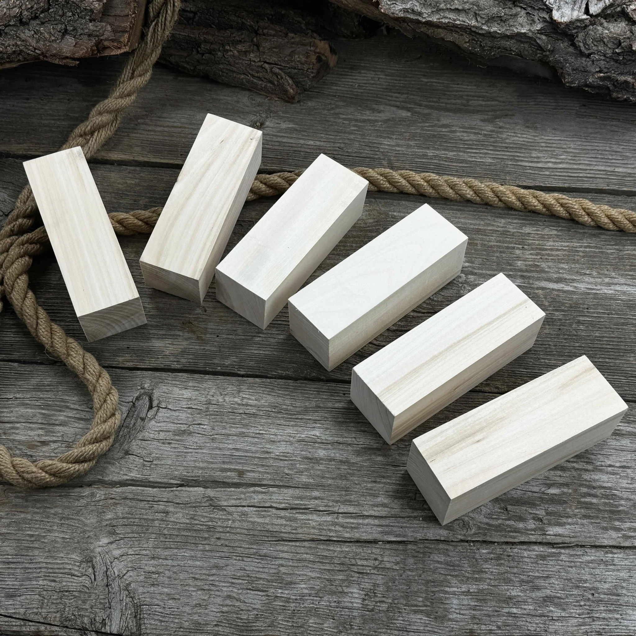 Set of 6 Large Linden Wood Carving Blanks - Image 8