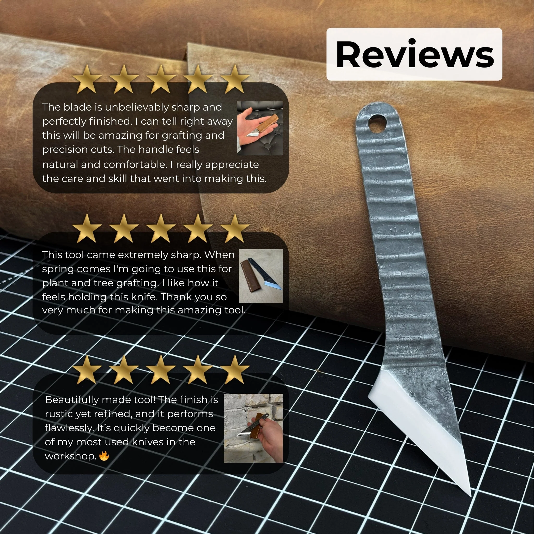 Single-Bevel Kiridashi Knife – Razor-Sharp Carbon Steel Blade with Leather Sheath - Image 10