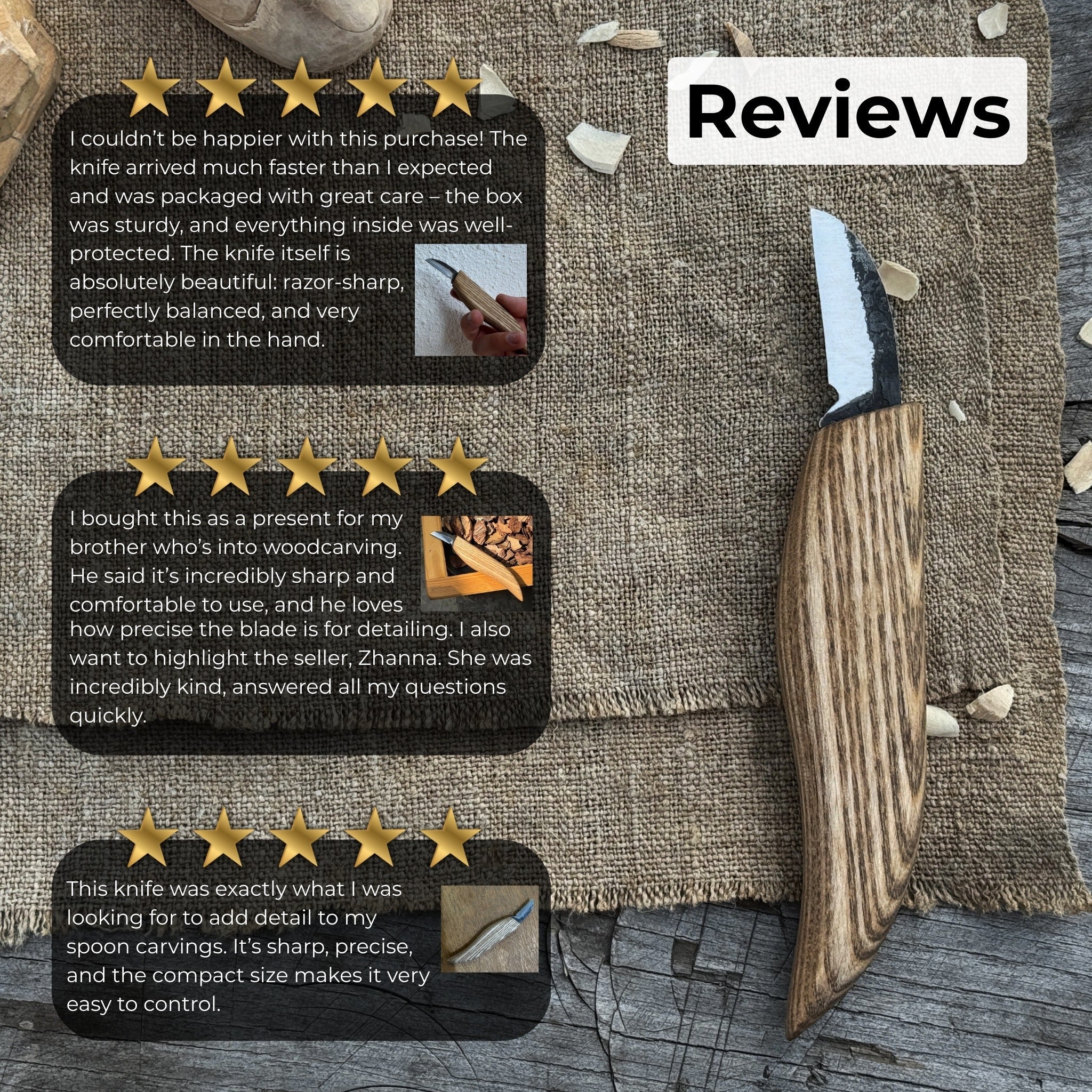 Small Chip Carving Knife, 3 cm (1.2 inches) - Image 10
