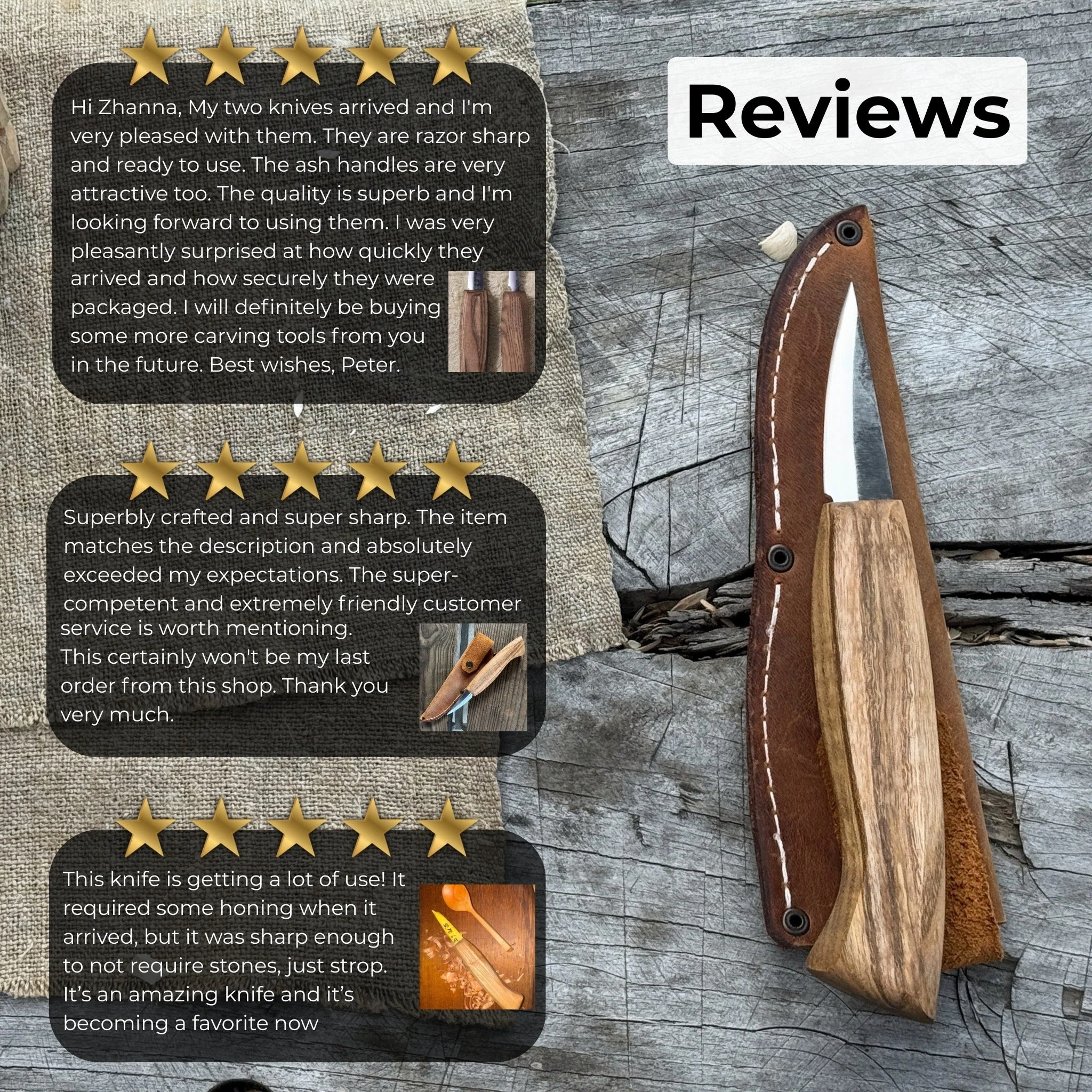 Small Sloyd Carving Knife, 5.5 cm (2.16 inches) - Image 10
