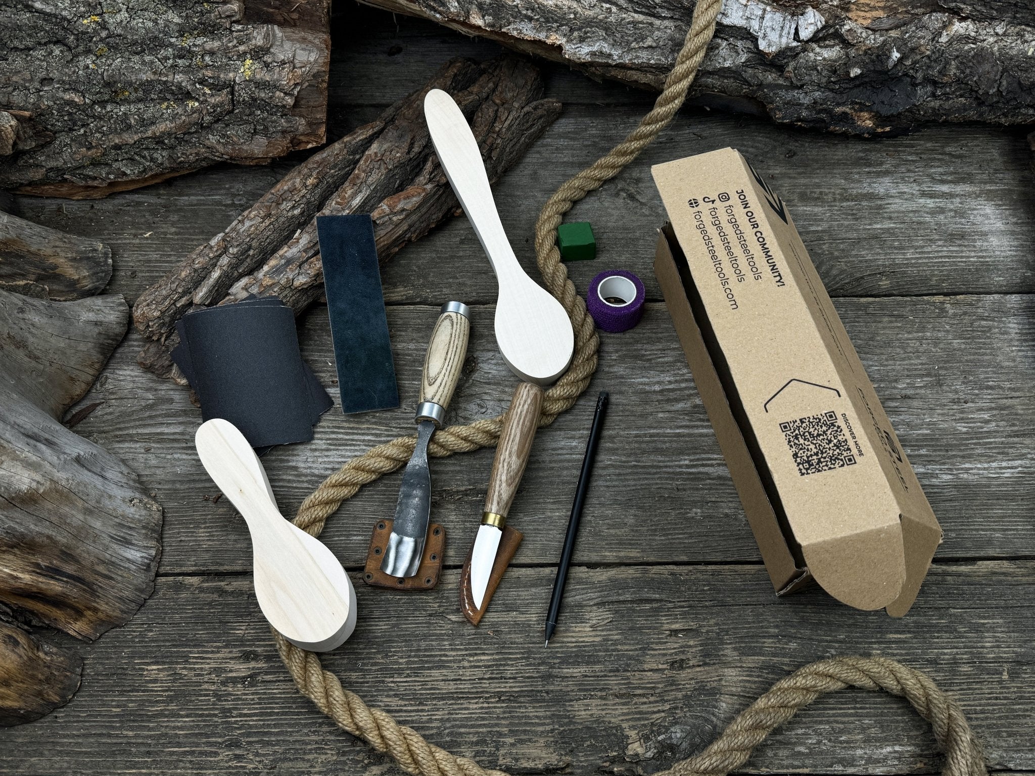 Spoon Carving Kit – Complete Starter Set with Wood, Tools & Accessories – Perfect Gift for Beginners & Hobbyists - Image 3