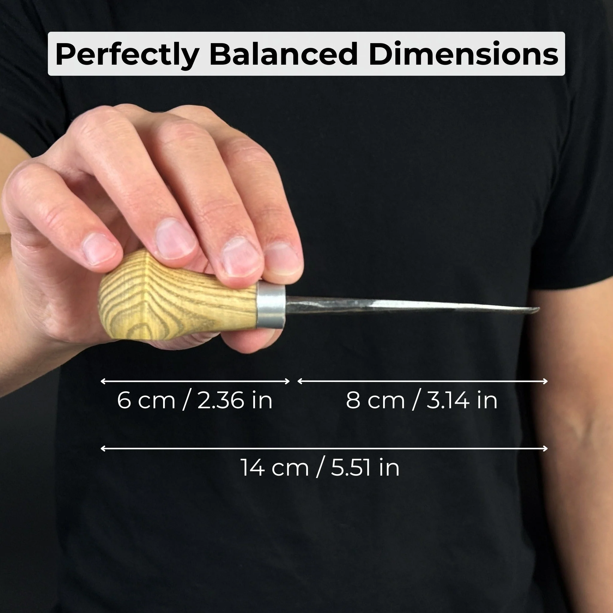 Straight Carving Gouge with Palm Handle – 12 mm (0.47 inches) - Image 5