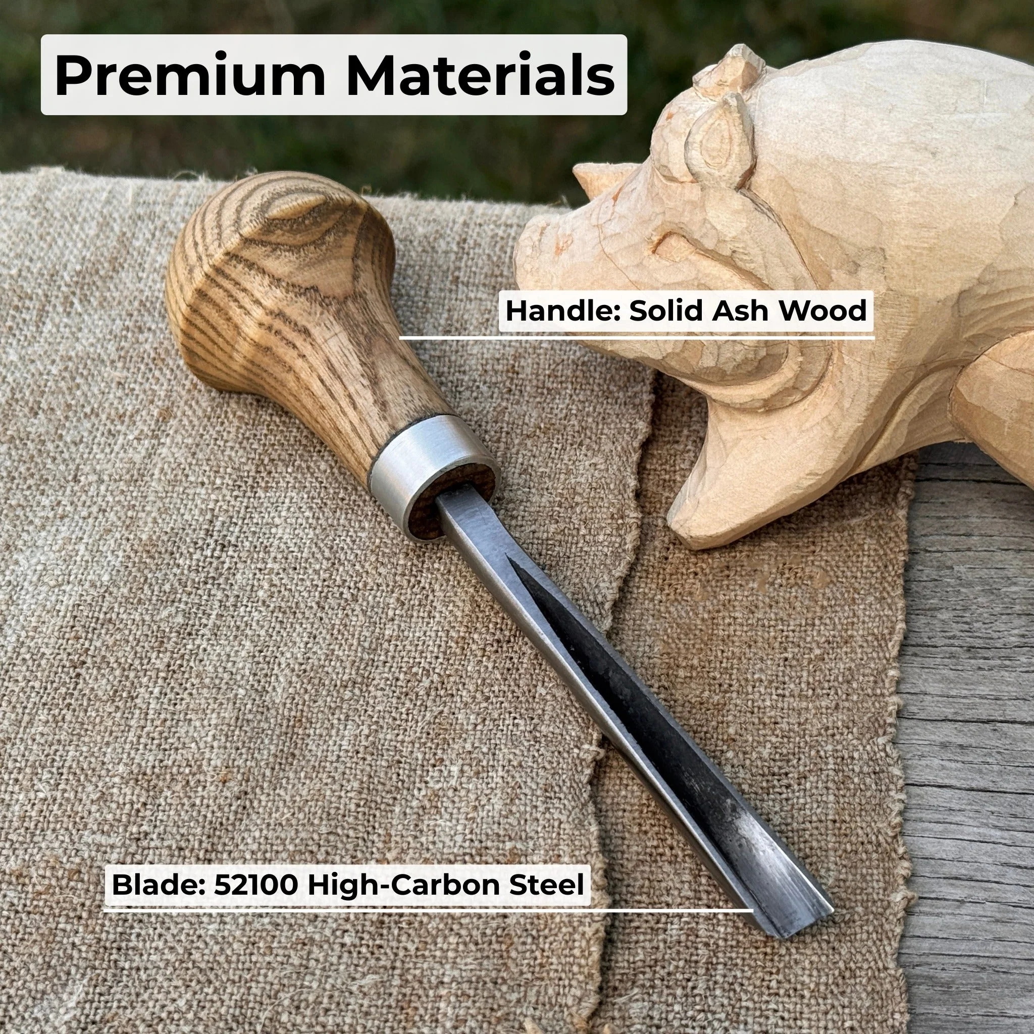 V-Parting Chisel 60 Degree with Palm Handle, 8 mm (0.31 inches) - Image 7